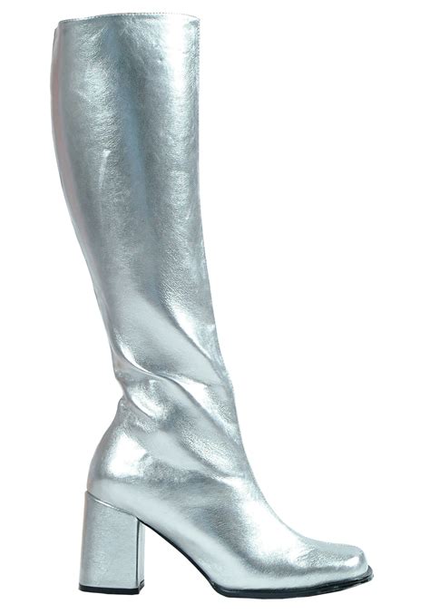 silver boots for women